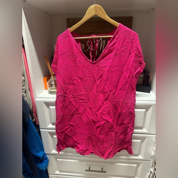 Kona Sol Pink Women's Bathing Suit Cover Up Shirt - Picture 1 of 6